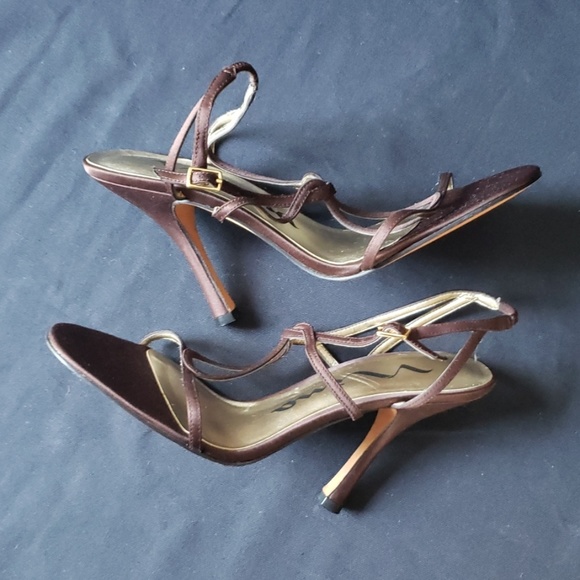 Nina Sz 7.5 gorgeous strappy brown sandals - Picture 2 of 8
